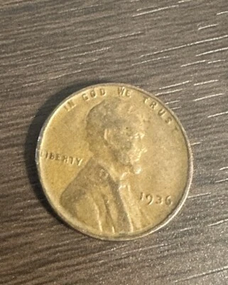 1936 Lincoln Wheat Penny No mint mark - Image 1 of 2