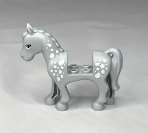 Lego Friends Pferd hellbläulich grau mit weißen Punkten 41125 Pferde Tierarzt Anhänger - Bild 1 von 7