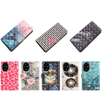 Phone Case Cover for Honor 90 Pro 90 50 200 70 3D Shockproof Pattern Wallet Case - Image 1 of 4