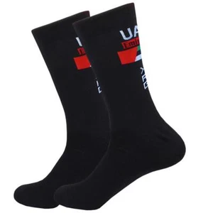 White UAE Cycling Socks – Lightweight Mesh MTB Compression Socks for Adults - Picture 1 of 30