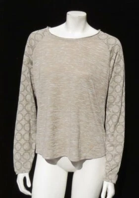 Camisa Pullover PRANA Para Mujer ZANITA Beige Estampado de Lunares Cuello Redondo Mangas Largas EE. UU. M Foto 1 de 4