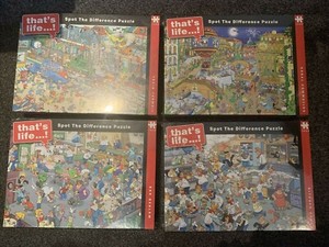New Sealed 4 Different That's Life Spot The Difference Puzzles 1000 Pieces Train