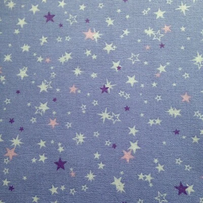 Out of this World Stars Lilac Quilting Fabric from the Craft Cotton Company