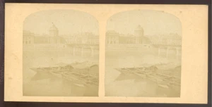 PARIS Institut Pont des Arts, photo STEREO Vintage albumen print c.1860 - Picture 1 of 1