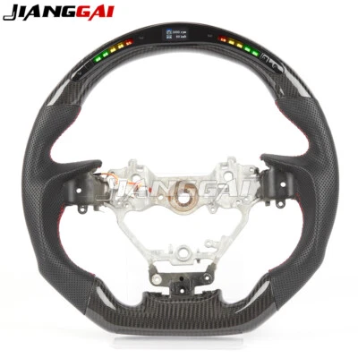 Volante LED de fibra de carbono real apto para Lexus ES300 ES350 RX350 GS350 LX 13-15 Foto 1 de 4