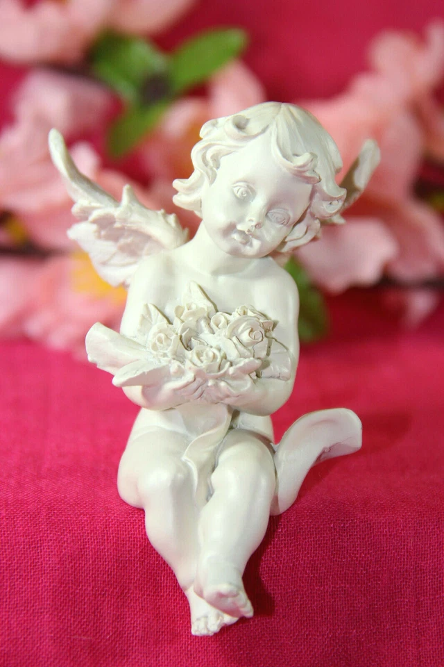 MARKENLOS Decorazione Bordi - Angelo Bordo Sgabello Bianco 7 x 10 cm