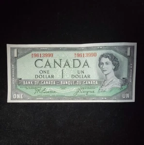 One Canadian Dollar - Canada Dollar Bill Note - 1954 Ottawa Uncirculated - B ... - Picture 1 of 3