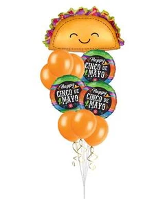 Ramo de globos Happy Cinco de Mayo (10 globos) | Viva Party - Imagen 1 de 4