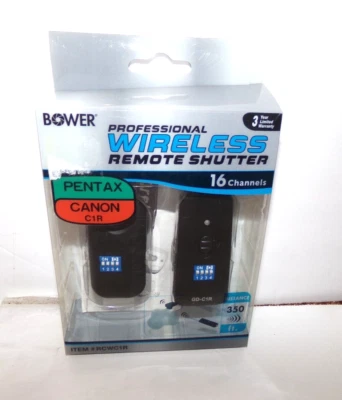 Bower Professional Wireless Remote Shutter for Canon and Pentax  RCWC1R  New - Image 1 of 3
