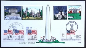 U.S. Used #2114 - 2115 22c Flag Over Capitol 1985 Collins First Day Cover (FDC) - Picture 1 of 1