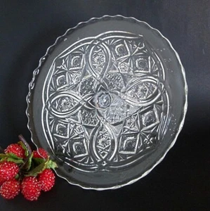Antiker TORTENSTÄNDER Salver REXFORD John Higbee kleine Blumen Blasen zum Booten - Bild 1 von 4