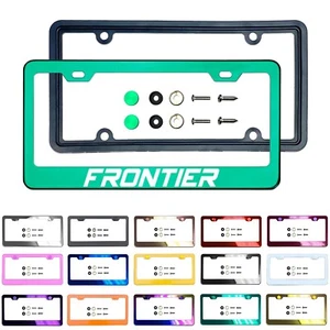 Laser Etched Customize Stainless Steel License Frame Silicone Guard For_Frontier - Picture 1 of 147
