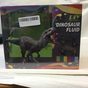 Diy Dinosaur Painting Kit Dinosaur Fluid Kids Toy Gift Fun Playtime - Picture 1 of 2