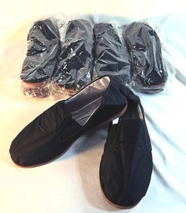 Kung Fu Schuhe 5 Stück schwarz Slipper Herrengröße 5/Damengröße 6 Gummisohle - Bild 1 von 9