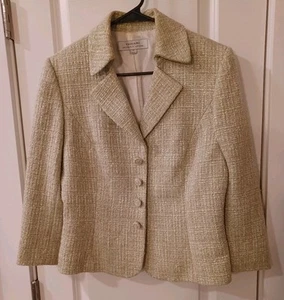 Tahari Arthur S. Levine Damen Blazer Größe 10 Druckknöpfe kurz gefüttert - Bild 1 von 6