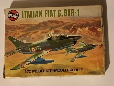 Italian Fiat G 91 R 1 Airfix scale 1:72 Model Kit Completo  - Immagine 1 di 4