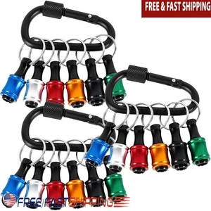 Barra de extensión soporte de broca de vástago hexagonal de 1/4" cambio rápido taladro soporte llavero 18 piezas - Imagen 1 de 9