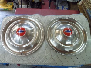 VINTAGE 1948-50 CHEVY ACCESSORY 16" HUBCAPS WHEEL COVERS - Picture 1 of 6