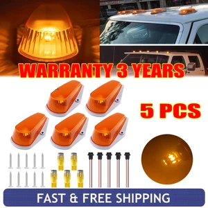 5Pcs Roof Top Cab Lights Amber Marker Lights For FORD F150 F250 F350 1973-1997 - Picture 1 of 15