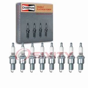 8 pc Champion Double Platinum Spark Plugs for 1975-1984 Cadillac Commercial cq - Picture 1 of 5