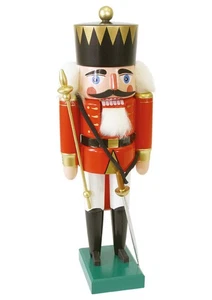 German nutcracker King red, height 36 cm / 14 inch, original Erzg.. RG 01284 NEW - Bild 1 von 1
