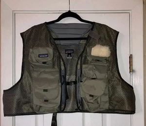 PATAGONIA Fly-Fishing Pack Vest Green Sz XXL EUC Simms Sage Redington - Picture 1 of 5