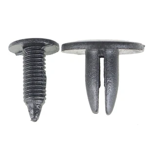 Silscvtt Black 6mm Auto Car Door Fender Hole Push Plastic Rivets Retainer Clips - Picture 1 of 15
