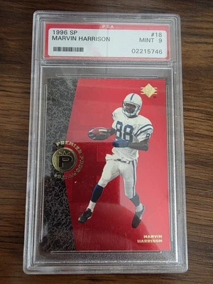 Marvin Harrison 1996 SP 18 Premier Prospects Rookie RC PSA 9 HOF - Image 1 of 2