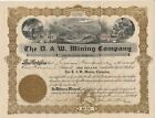 The D. & W. Mining Company - Stock Certificate 1909 California Scripophily