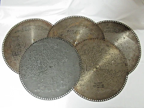 LOT OF 5 REGINA MUSIC BOX DISCS 15 1/2" Cover