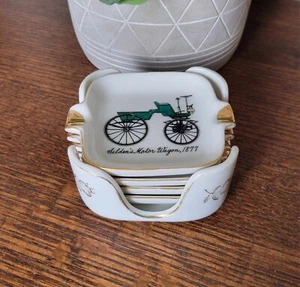Vintage Antique Car Ceramic Ashtrays, Complete Set, Napco Japan - Picture 1 of 7