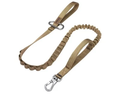 Correa elástica militar táctica correa de entrenamiento para perros cuerda con 2 asas de control Foto 1 de 2