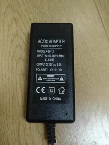 A-36-12 12V 3A Power Adapter Charger - Afbeelding 1 van 2