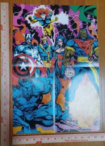 Poster - Avengers/X-Men Bloodties 90s Poster 19x13 Marvel Comics Vintage - Picture 1 of 7