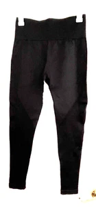 EUC Girl's Textured Leggings with Wide Waistband.  Size M  Black - Picture 1 of 6