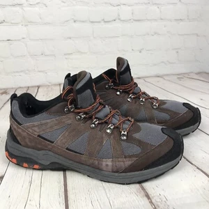 KHOMBU MEN GRAY LEATHER/MAN MADE LOW RISE ATHLETIC HIKING SHOES 12 - Picture 1 of 12