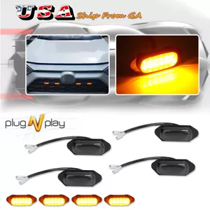 4x For Toyota RAV4 2019-2022 Front Grille LED Light Raptor Style Grill Cover Kit - Picture 1 of 9