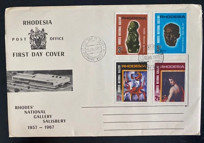 1967 Salisbury Southern Rhodesia First day Cover FDC Rhodes National Gallery - Image 1 of 2