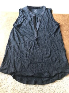 Gap 100 Percent Linen Short Sleeve Shirt Blouse S - Picture 1 of 3