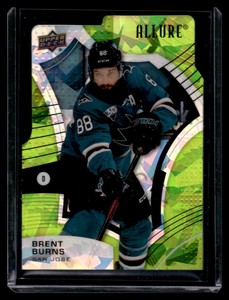 ✅ 2021 UD Allure Brent Burns Green Rainbow /99 #18 San Jose Sharks