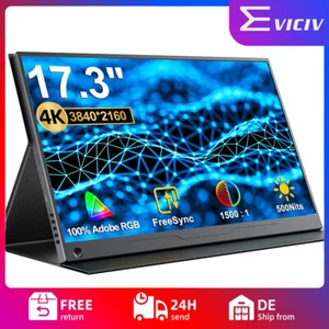 Moniteur Portable 4K, 17,3 Pouces Écran IPS Mobile Portable FHD 3840*2160 FR - Photo 1/24