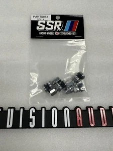 SSR Wheels Parts012 straight valve stem with Chrome “SSR” valve cap set of 4 - Picture 1 of 7