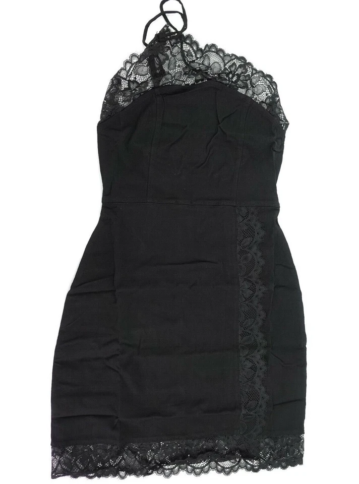 People Premonitions Bodycon Dress Black Size M 11270