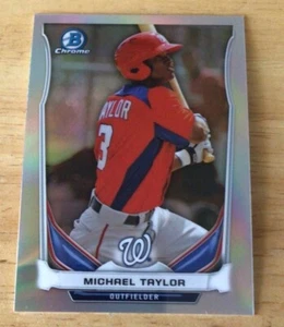 2014 Bowman Chrome Prospects Michael Taylor #BCP40 Refractor /500 - Picture 1 of 1