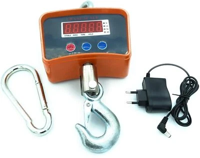 AZPRIME BILANCIA DIGITALE PROFESSIONALE GANCIO DINAMOMETRO DIGITALE 1000KG INDUSTRIALE