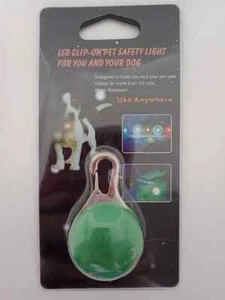 Dog safety light round green - Picture 1 of 1