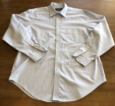 Camisa de manga larga American Living Button para hombre X-Large 17 34/45 azul claro Foto 1 de 4