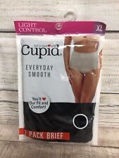 Cupid  2 Pair Pack  Light Control Brief Panties High Rise Black Size XL New