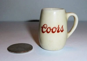 Mini MUG Ceramic COORS Brewery Golden Colorado 1970s Stein - Picture 1 of 3