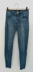 Pantalones de mezclilla ajustados elásticos American Eagle 00S Next Level (24x26,5 pulgadas reales) - Imagen 1 de 8